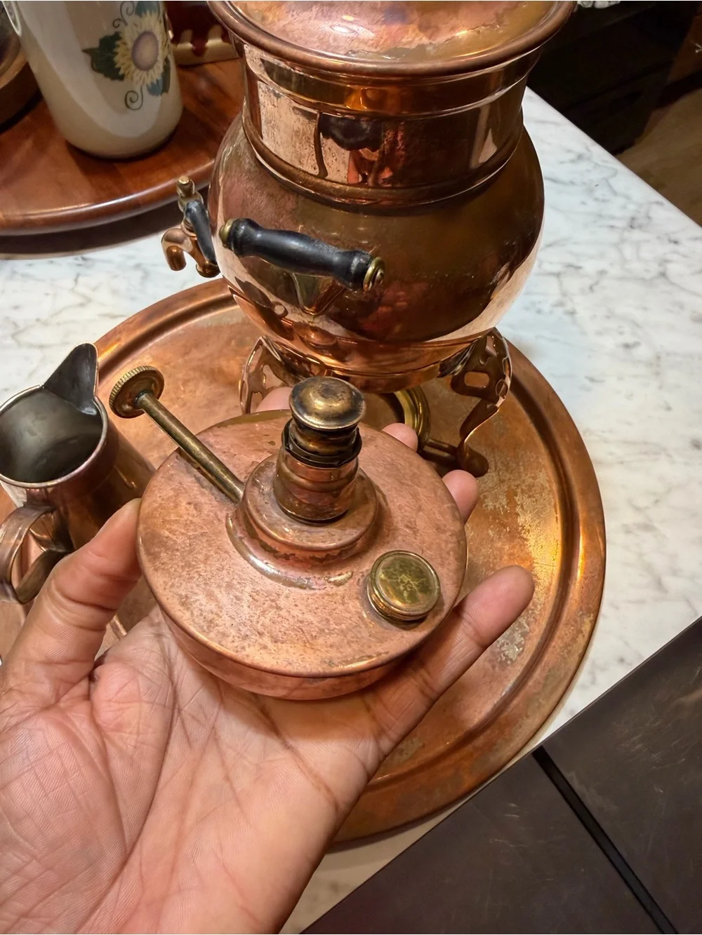 Copper Tea Samovar Set - Copper Finish